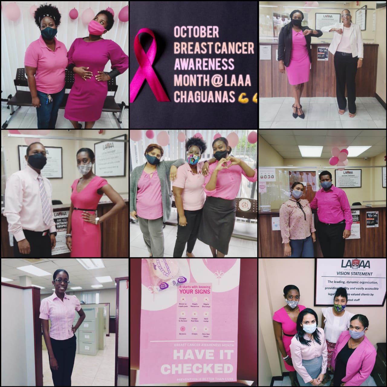 Chaguanas District Office Supports Breast Cancer Awareness
