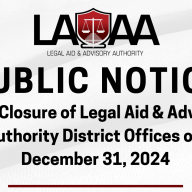 Public Notice - Early Closure of LAAA's District Offices (December 31st)