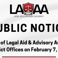 Public Notice - Closure of LAAA's District Offices, February 7